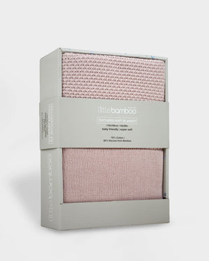Little Bamboo Textured Knit Baby Blanket