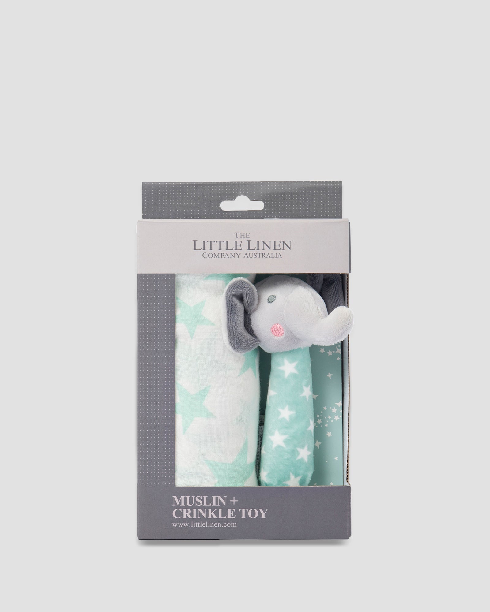 Little Linen Baby Muslin Wrap & Crinkle Toy