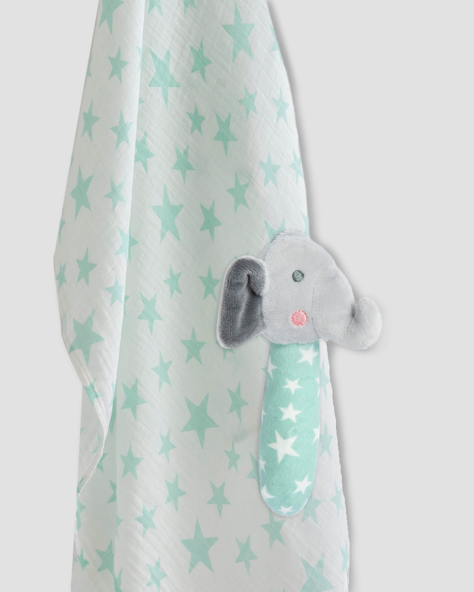 Little Linen Baby Muslin Wrap & Crinkle Toy