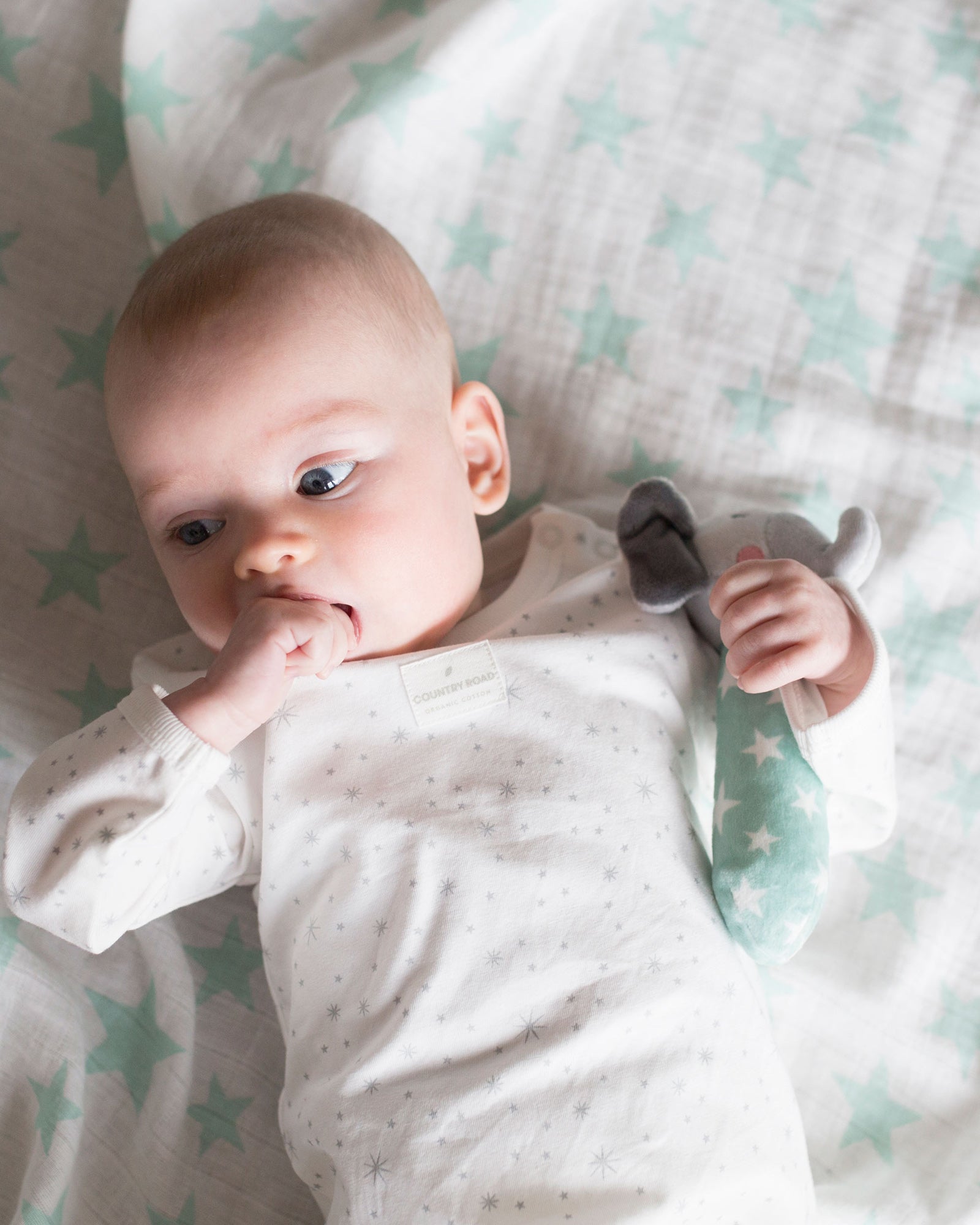 Little Linen Baby Muslin Wrap & Crinkle Toy
