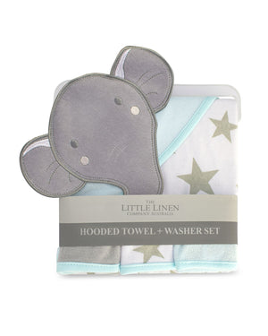 Little Linen Character Hooded Towel & Washers